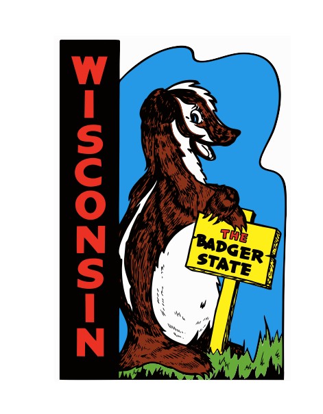 Wisconsin Vintage Style Sticker Decal R8822