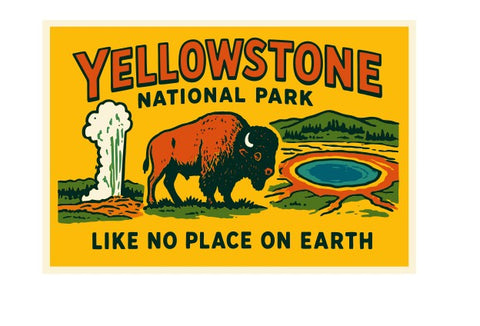 Yellowstone Park Vintage Style Sticker Decal R8806