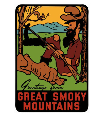 Great Smoky Mountains Vintage Style Sticker Decal R8714