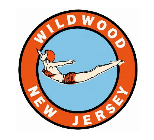 Wildwood NJ Vintage Style Sticker Decal R8830