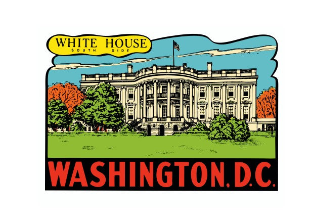 White House Washington DC Vintage Style Sticker Decal R8865