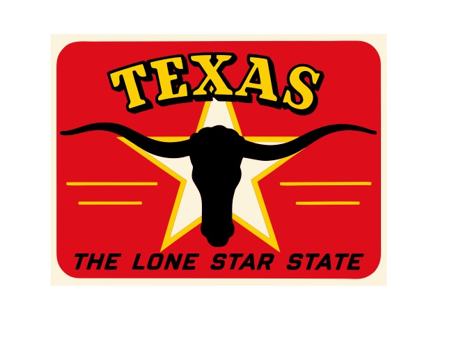 Texas Vintage Style Sticker Decal R8937