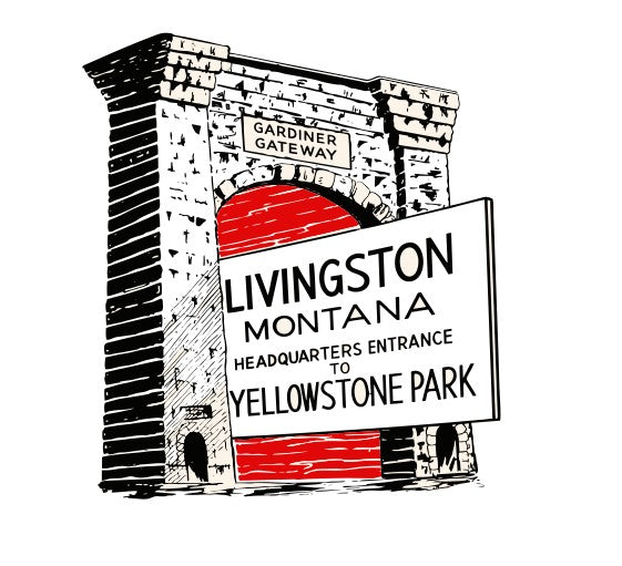 Livingston Montana Vintage Style Sticker Decal R8804