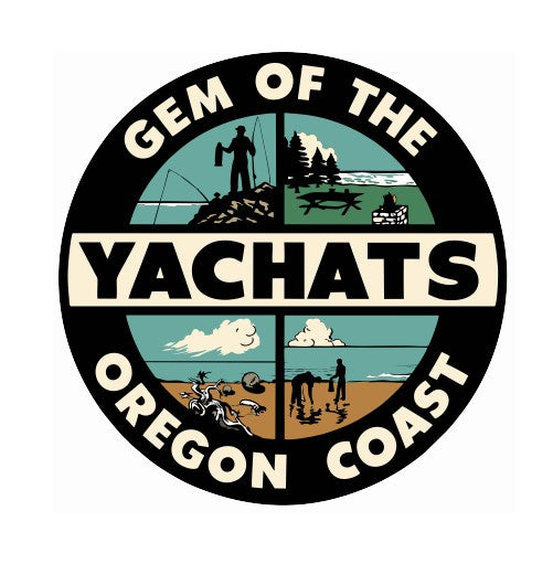 Yachats Oregon Coast Vintage Style Sticker Decal R8833
