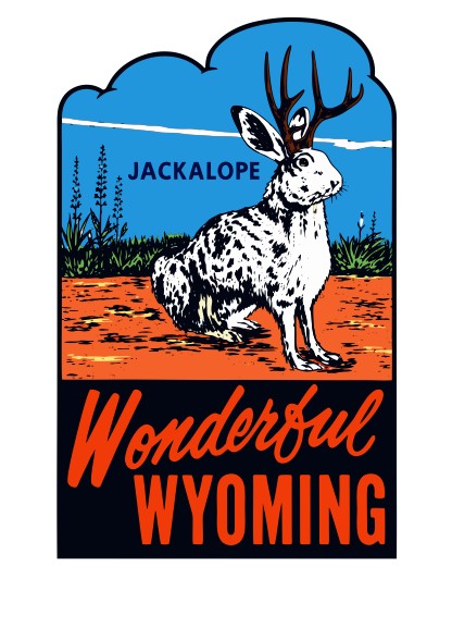 Wyoming Vintage Style Sticker Decal R8795
