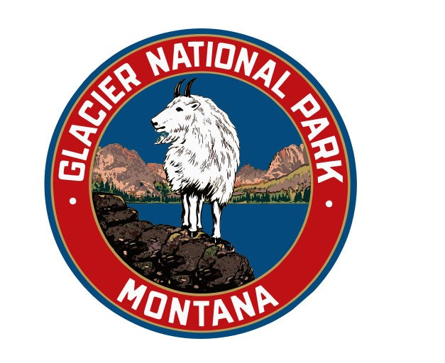 Glacier Natl Park Montana Vintage Style Sticker Decal R8786