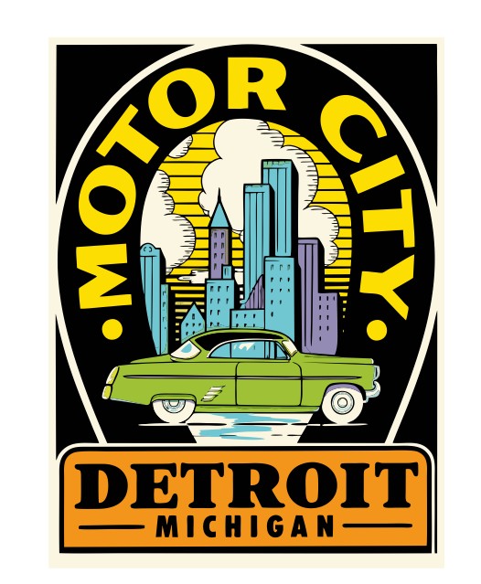 Michigan Vintage Style Sticker Decal R8757