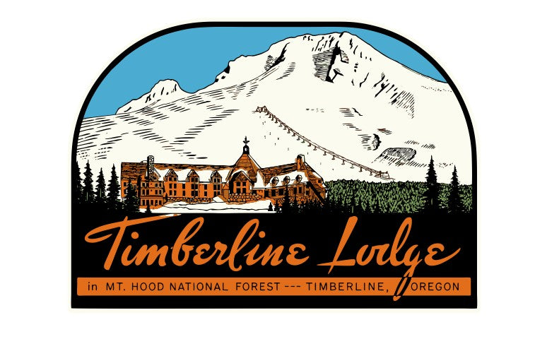 Timberline Oregon Vintage Style Sticker Decal R8699