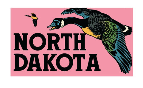 North Dakota Vintage Style Sticker Decal R8673