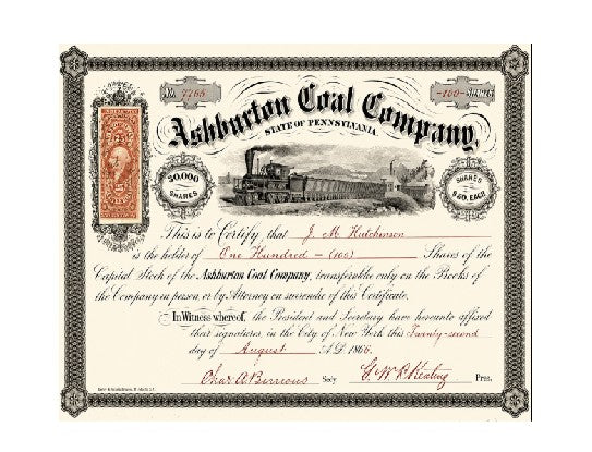 Vintage Style Metal Sign Mining Company Stocks Ashton MS329
