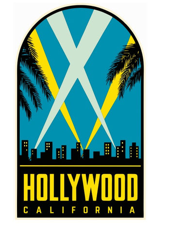 California Hollywood Vintage Style Sticker Decal R8751