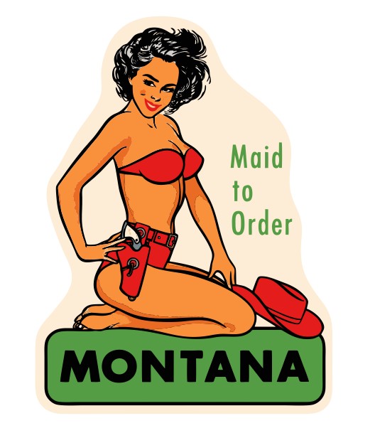 Montana Vintage Style Sticker Decal R8765