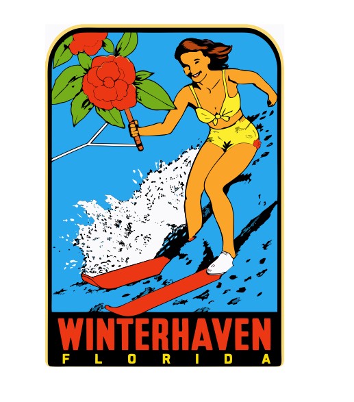 Winterhaven Florida Vintage Style Sticker Decal R8813