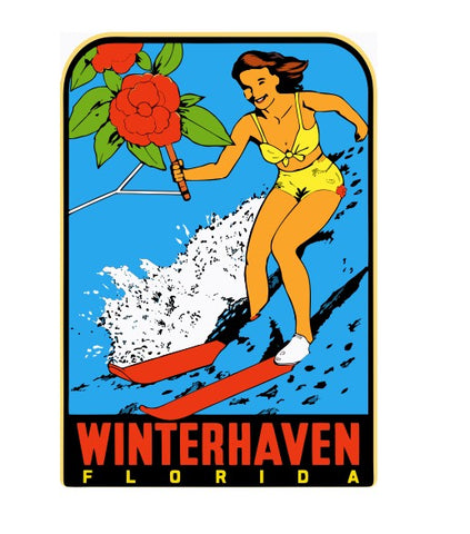 Winterhaven Florida Vintage Style Sticker Decal R8813