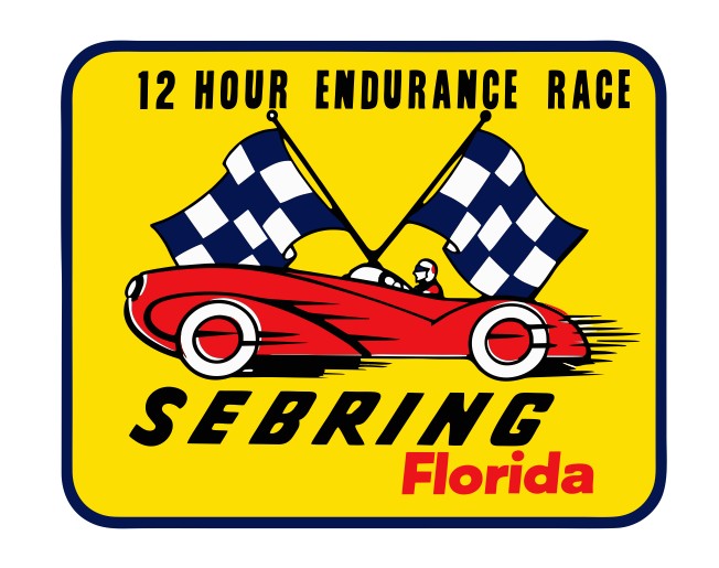 Sebring Florida Vintage Style Sticker Decal R8718