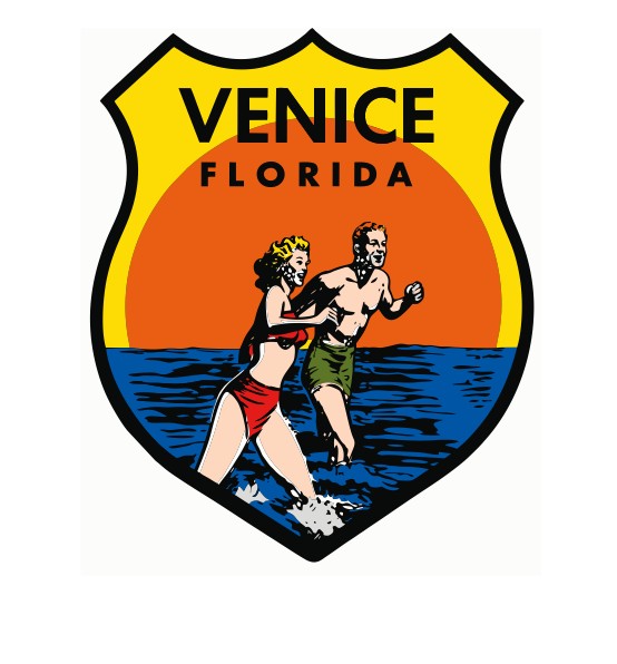 Venice, Florida Vintage Style Sticker Decal R8914