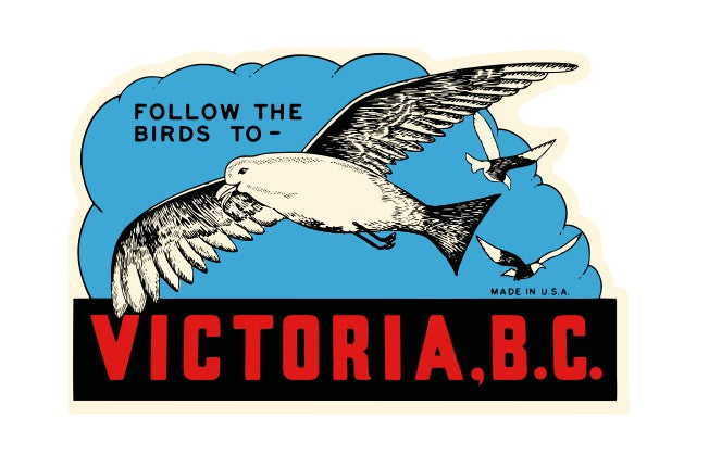 Victoria B.C. Vintage Style Sticker Decal R8907