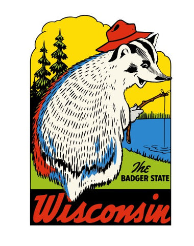 Wisconsin Vintage Style Sticker Decal R8817