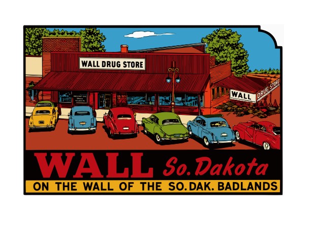South Dakota Vintage Style Sticker Decal R8890