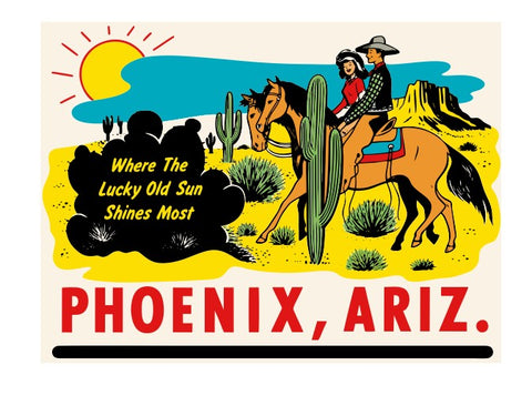 Phoenix Arizona Vintage Style Sticker Decal R8710