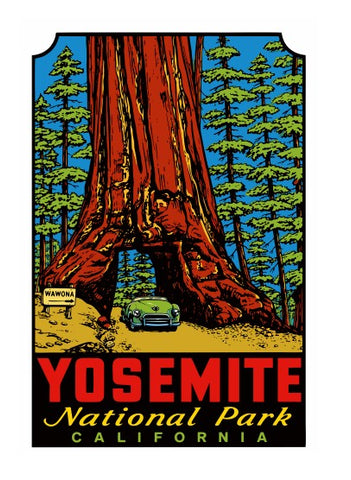 Yosimite Park California Vintage Style Sticker Decal R8803