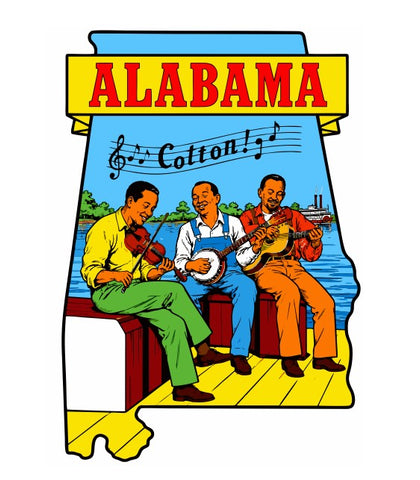 Alabama Vintage Style Sticker Decal R8738