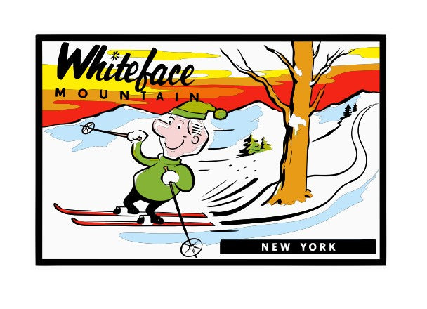 Whiteface Mountain New York Vintage Style Sticker Decal R8866