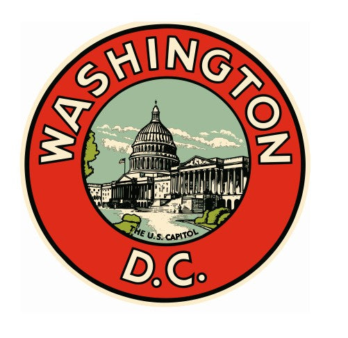 Washington DC Vintage Style Sticker Decal R8888
