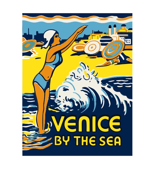 Venice Vintage Style Sticker Decal R8913
