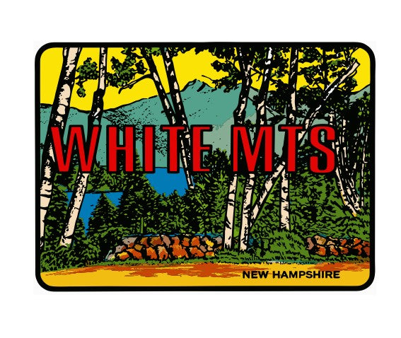 White Mountains NH Vintage Style Sticker Decal R8863