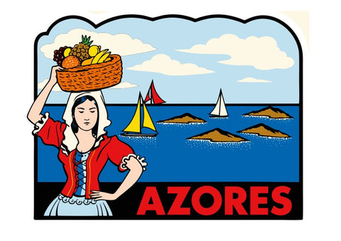 Azores Vintage Style Sticker Decal R8657