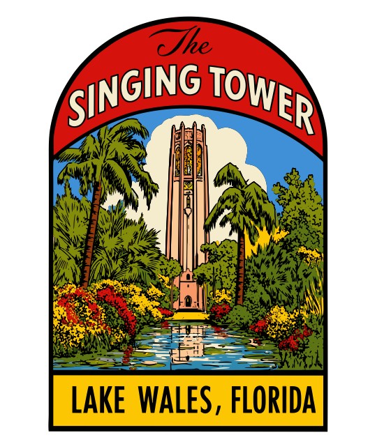 Lake Wales Florida Vintage Style Sticker Decal R8716