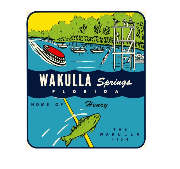 Wakulla Springs Vintage Style Sticker Decal R8880