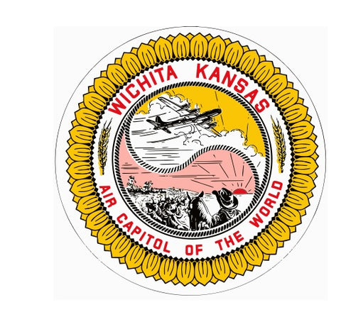 Wichita Kansas Vintage Style Sticker Decal R8829
