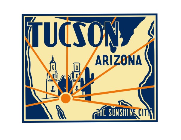 Tucson Arizona Vintage Style Sticker Decal R8947