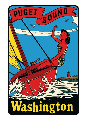Washington Vintage Style Sticker Decal R8680