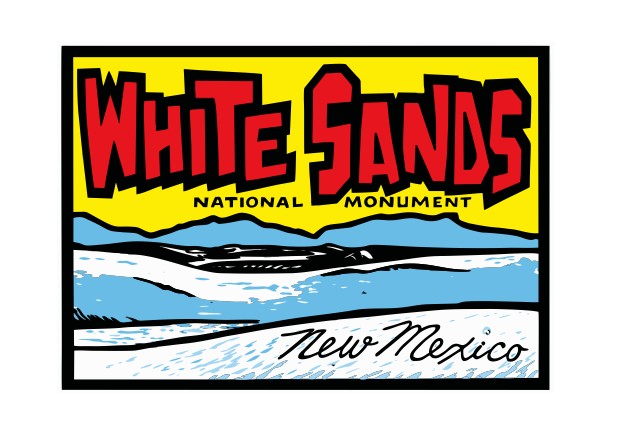 White Sands New Mexico Vintage Style Sticker Decal R8867