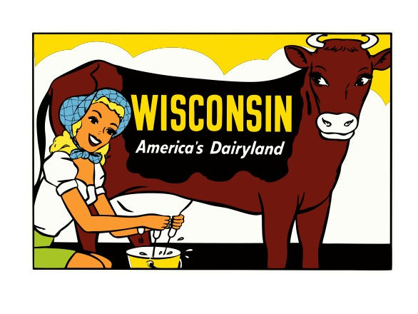 Wisconsin Dairyland Vintage Style Sticker Decal R8837