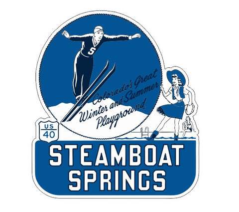 Colorado Steamboat Springs Vintage Style Sticker Decal R8642