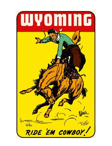 Wyoming Vintage Style Sticker Decal R8801