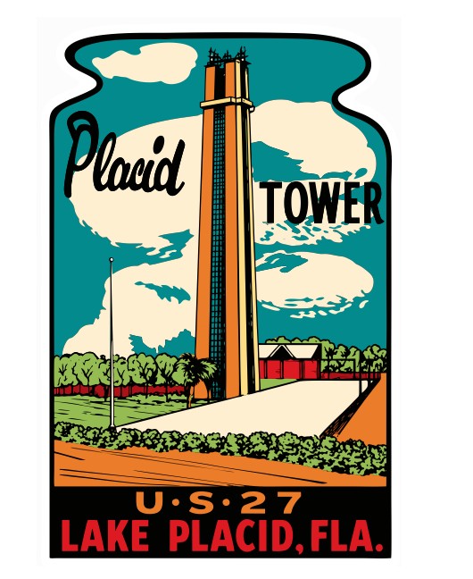 Lake Placid Florida Vintage Style Sticker Decal R8717