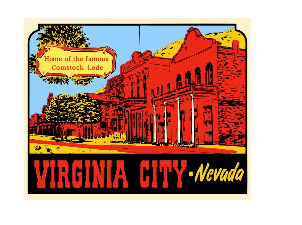 Nevada Virginia City Vintage Style Sticker Decal R8908