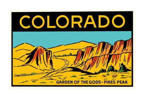 Pikes Peak Colorado Vintage Style Sticker Decal R8732