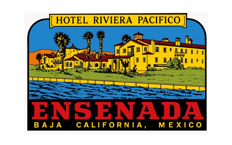 Ensenada Baja California Vintage Style Sticker Decal R8724
