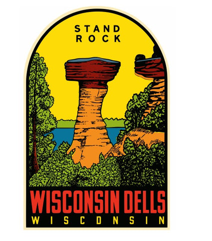 Wisconsin Dells Vintage Style Sticker Decal R8725