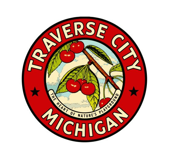 Traverse City Michigan Vintage Style Sticker Decal R8935