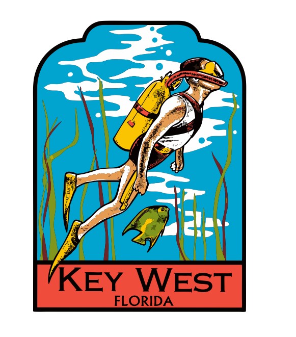 Key West Florida Vintage Style Sticker Decal R8696