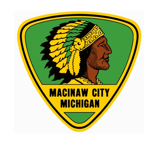 Macinaw City Michigan Vintage Style Sticker Decal R8768