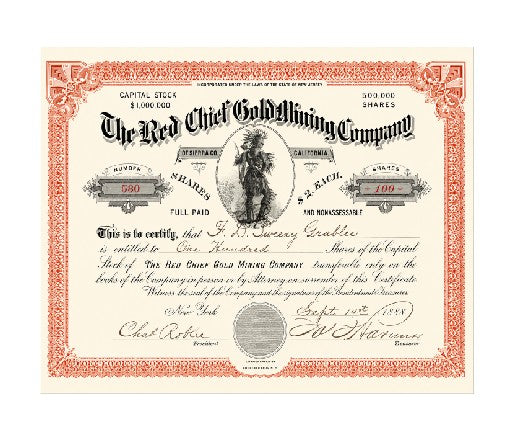 Vintage Style Metal Sign Mining Company Stocks MS325
