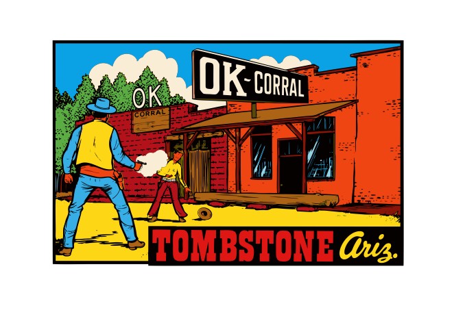 Tombstone Arizona Vintage Style Sticker Decal R8950